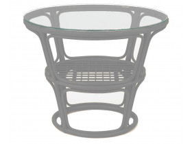 Couchtisch  Landhaus Rattan Weiß