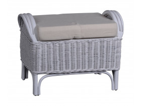 Sitzhocker  Landhaus Mango Weiß