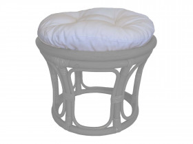 Sitzhocker Rattan Landhaus Weiß