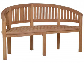 Bank  Gartenmöbel Outdoor Modern Massivholz Teak Honig