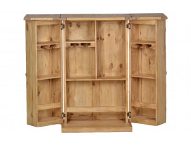 Barschrank Mexico Möbel Landhaus Massivholz Pinie Honig