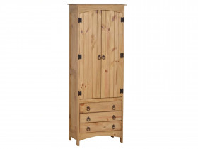 Hochschrank Mexico Möbel Landhaus Massivholz Pinie Honig