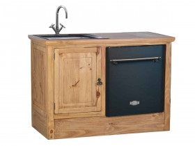 Küchenmodul Mexico Möbel Landhaus Massivholz Pinie Honig