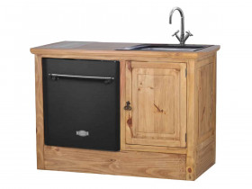 Küchenmodul Mexico Möbel Landhaus Massivholz Pinie Honig