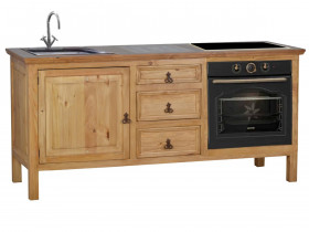 Küchenmodul Mexico Möbel Landhaus Pinie Honig