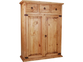 Schuhschrank Mexico Möbel Landhaus Massivholz Pinie Honig