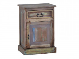 Nachttisch Cancun Shabby Chic Pinie Bunt