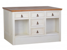 Küchenmodul Mexico Möbel Landhaus Massivholz Pinie Weiß