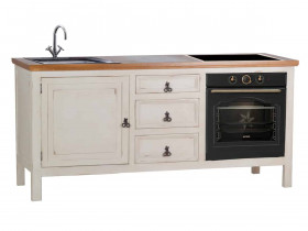 Küchenmodul Mexico Möbel Landhaus Pinie Weiß