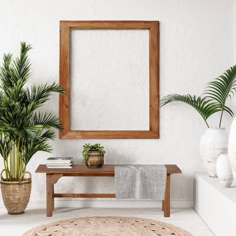 Rustikale Bank im Bohostil